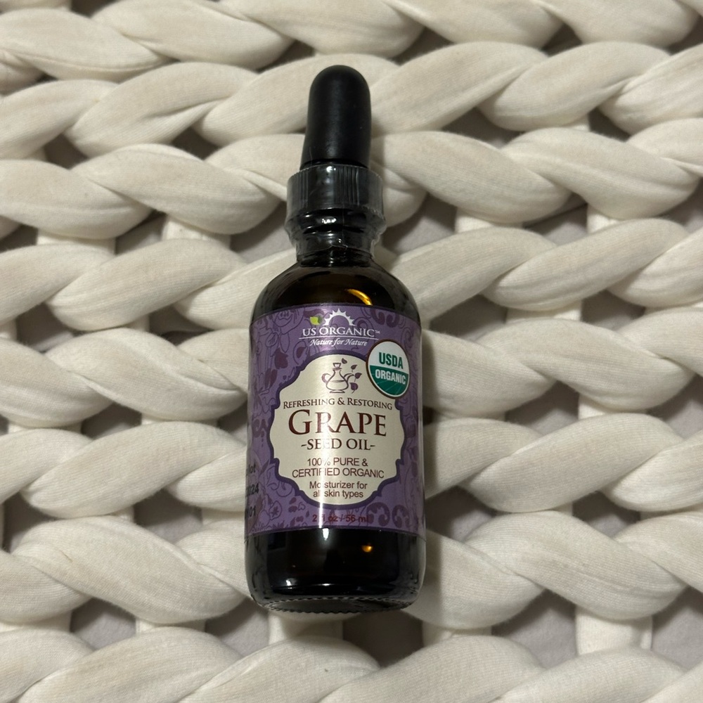 Organic grape Seed Oil, new, opened, excellent rare for anti aging high quality